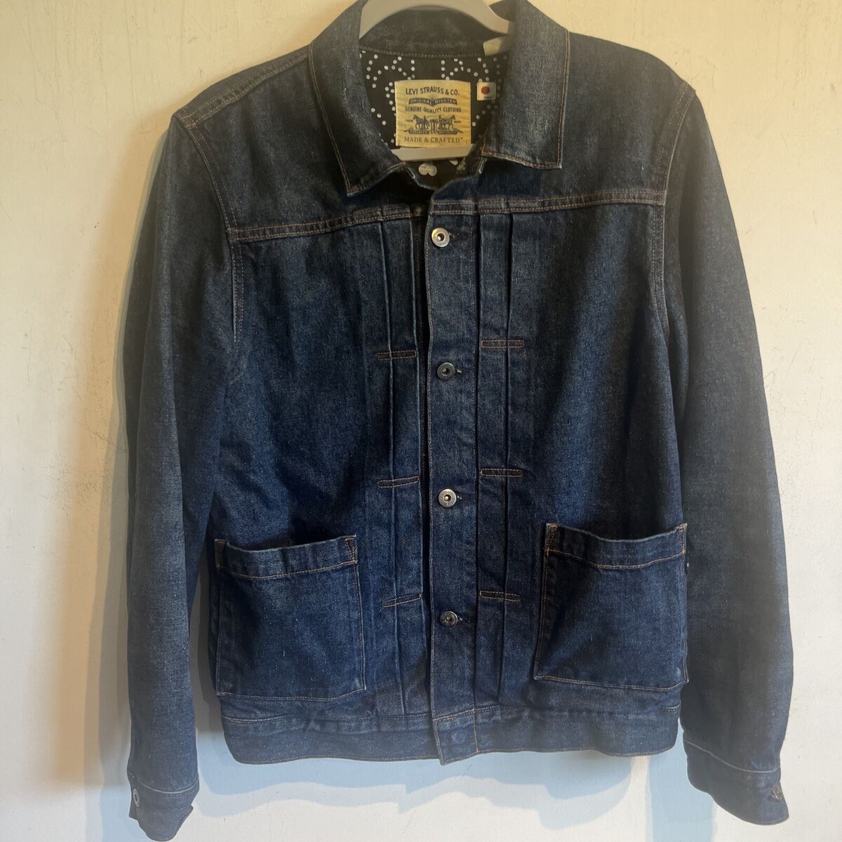 Levis Made & Crafted Type 3 Big E Denim Jean Trucker Jacket Levis Made & Crafted Type 3 Big E Denim Jean Trucker Jacket