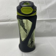 Zulu 16oz Plastic Kids Water Bottle with Silicone Sleeve and Leak-Proof Lock