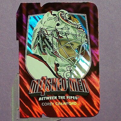 COREY CRAWFORD  2011-12 Between Pipes Masked Men IV Die Cuts #MM13 Chicago Hawks