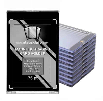 10x 75pt Magnetic Card Sammelkarten Mag Holder One Touch Black Border UV Schutz