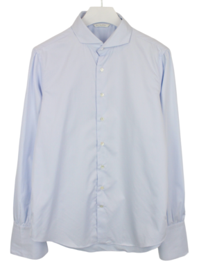 SUITSUPPLY Extra Slim Fit Formal Shirt Men's LARGE Button Up Cutaway Neck  Blue | eBay