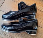 Revolution Girls Tap Dance Shoes Size 11 CH Black Patent — photo 2
