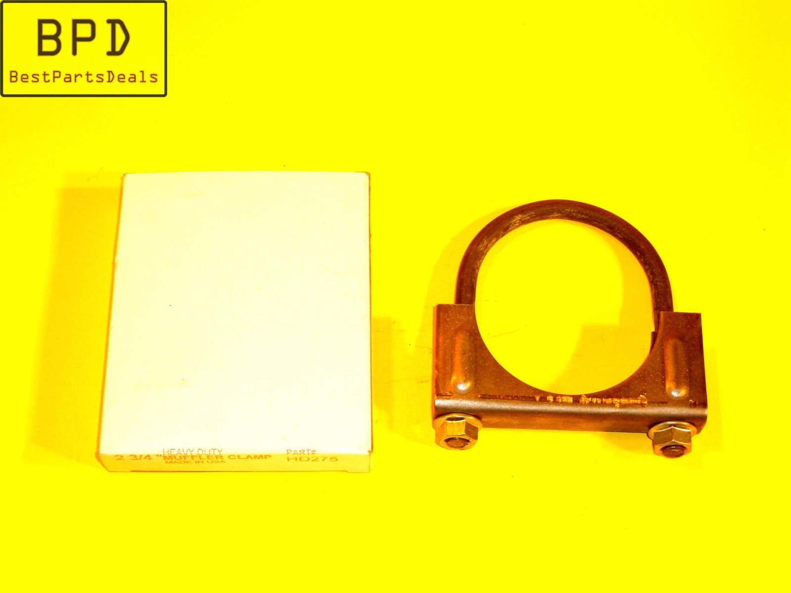 SET OF 2 2 3/4 Inch Heavy Duty Muffler Clamps 3/8 U Bolt HD275 eBay