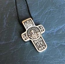 St Nicholas of Myra Saint Nicholas Orthodox Cross Pendant Jesus Christ Crucifix 