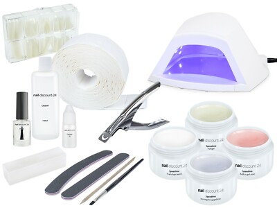 XXL Nail Art Einsteiger LED STARTER SET Basic Nagel Studio UV Gel Gerät Maniküre