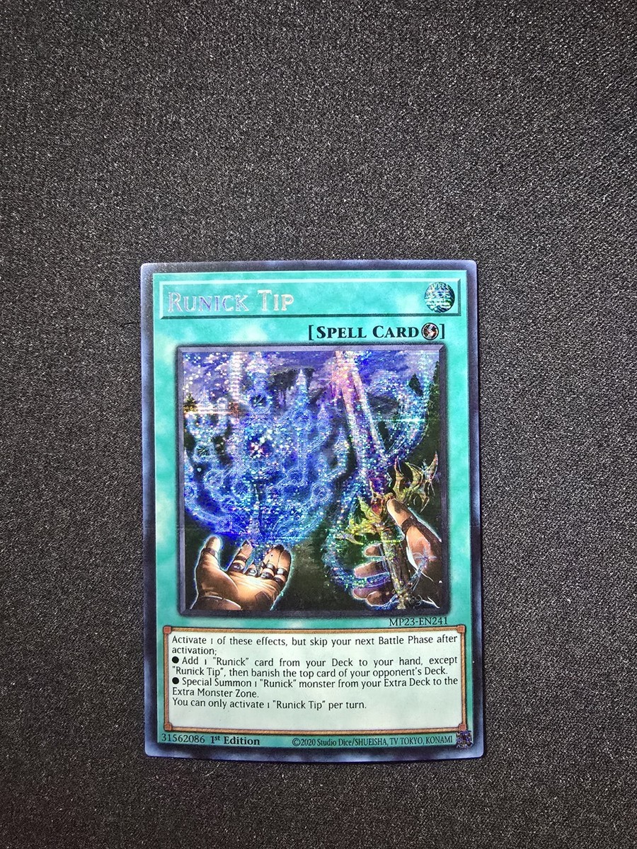 Yu-Gi-Oh! Runick Tip MP23-EN241 Prismatic Secret Rare 1st Edition NM/Mint