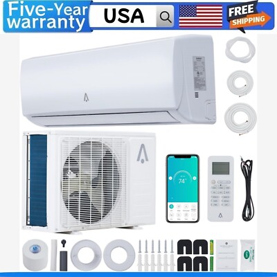  9000 BTU Mini Split Heting & Cooling System ir Conditioner 19 SEER2 115V WIF