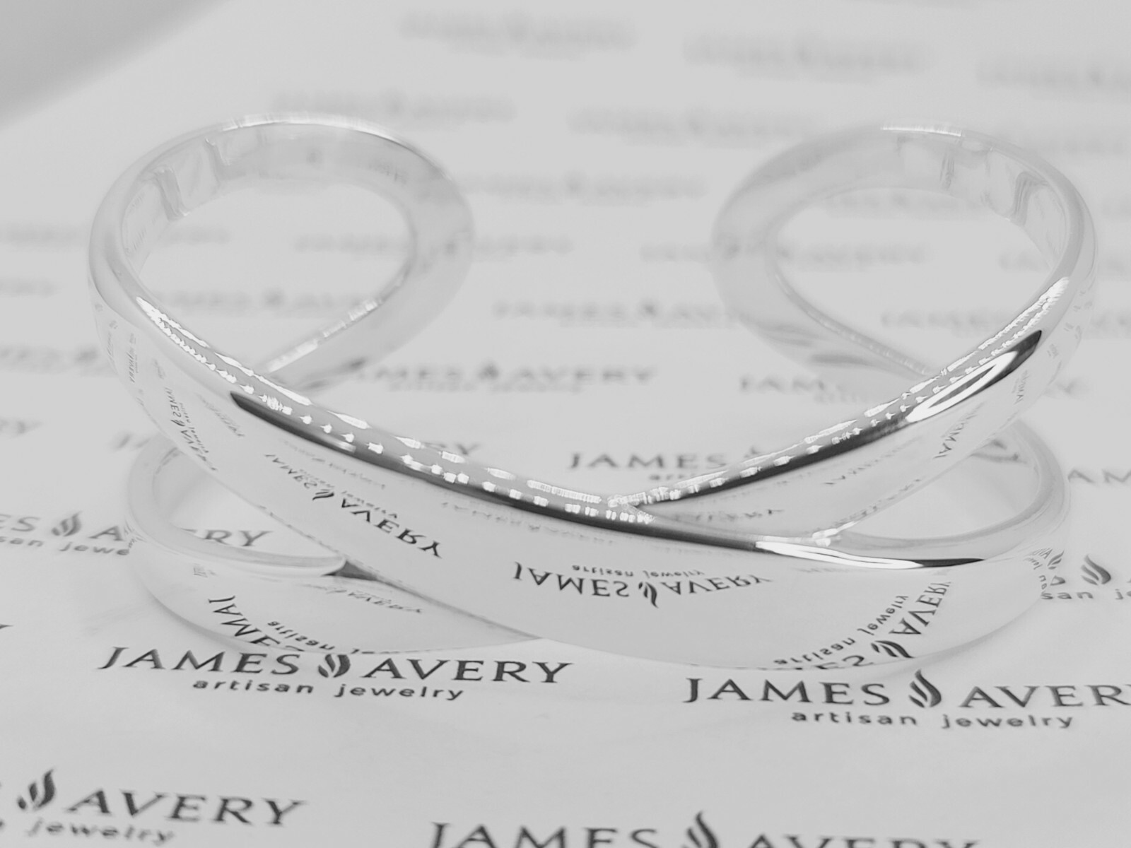Authentic James Avery INFINITY CUFF BANGLE BRACEL… - image 1