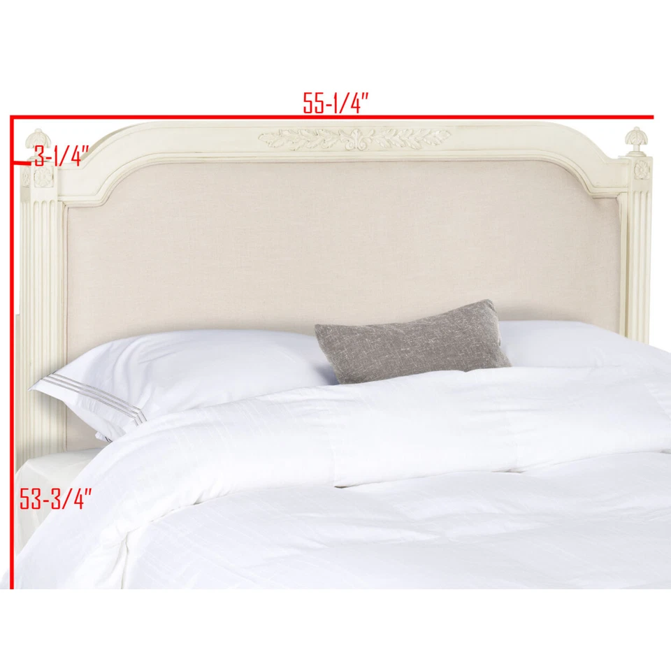 Cabecero Completo SAFAVIEH Madera Rústica Beige Lino | Beige/Beige Antiguo | Completo | Foto 2 de 4