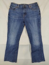 Levi's 515 Jeans Women's 10M Bootcut Mid-Rise Medium Wash Distressed Denim Blue