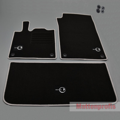 Mat professionals velour Edi floor mats set for Smart Fortwo 450 from manufacturing years 1998 - 2007 Si