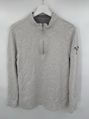Mizzen Main Sweater Mens Medium Heather Gray ProFlex 1/4 Zip AT&T Byron Nelson