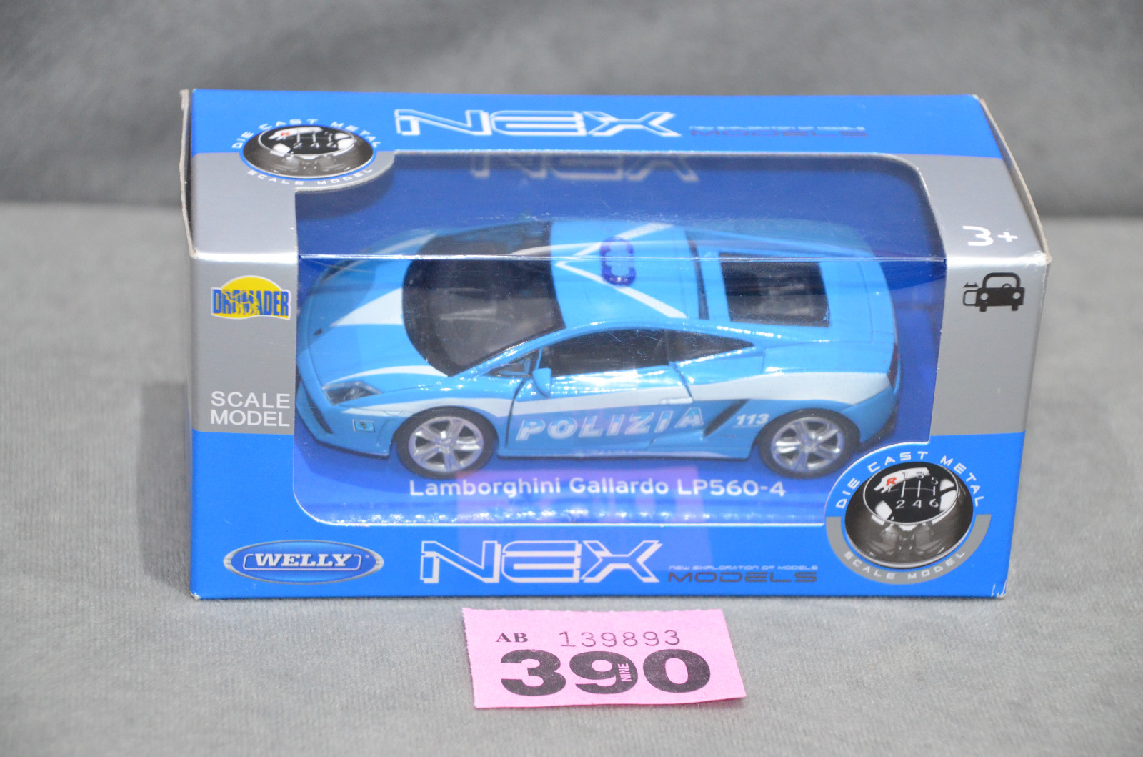 Welly 1:34 Lamborghini Gallardo LP560-4 Police Polizia Italy Diecast Model Car