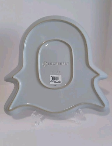 Le Creuset Vapeur Light Grey Ghost Platter Stoneware Tray 14", New - Picture 2 of 2
