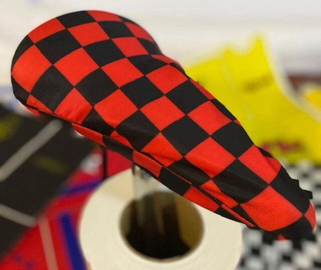 Capa de assento de bicicleta BMX estilo vintage capa de selim de bicicleta old school xadrez vermelha Bl - Imagem 2 de 4