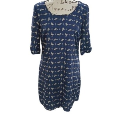 blue bird print dress Carmel Dress Blue Bird – Peter Kate main image 1
