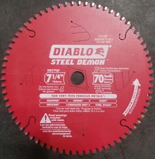 Bulk Diablo D0770FA Steel Demon Metal Cutting Saw Blade, 70 Tooth, 7-1/4"