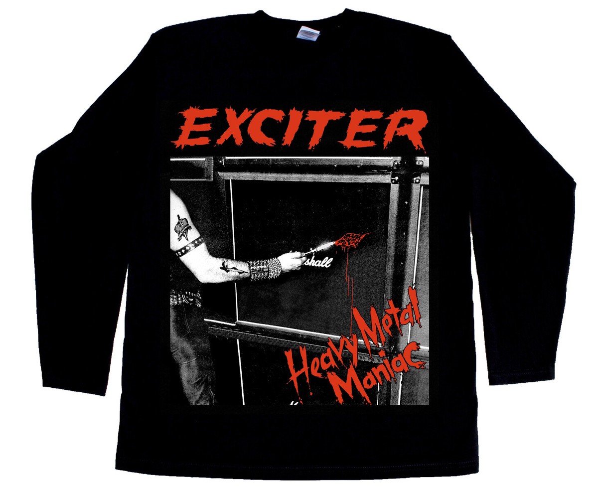EXCITER HEAVY METAL MANIAC 83 Short - Long sleeve new black T