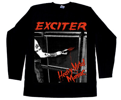 EXCITER HEAVY METAL MANIAC 83 Short - Long sleeve new black T