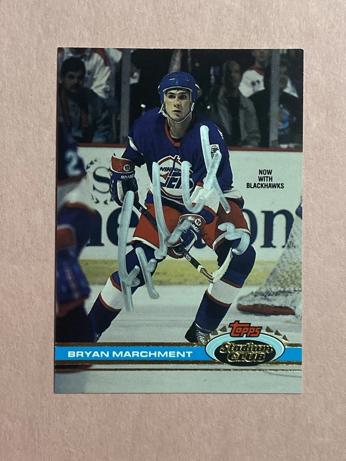 Bryan Marchment 1991-92 Topps Stadium Club IP Auto Autograph Silver Ink #2