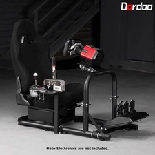 Dardoo Racing Simulator Cockpit With Black Seat Fit Logitech G920 Thrustmaster