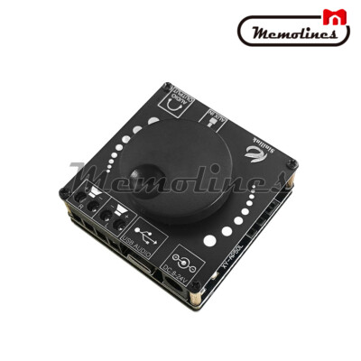 AP50L Bluetooth 5.0 Audio Digital Power Amplifier 50WX2 Stereo Board AUX 12V 24V