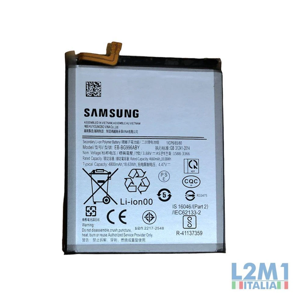 L2M1 Batteria EB-BG996ABY per Samsung Galaxy S21+ Plus 5G SM-G996B SM-G996B/DS