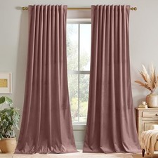 Wild Rose Mauve Velvet 52"W x 90"L Pack of 2 Pink Series - Wild Rose
