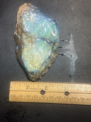 Natural Australian Boulder Opal Rough Specimen 200g Blue Green Play of Color