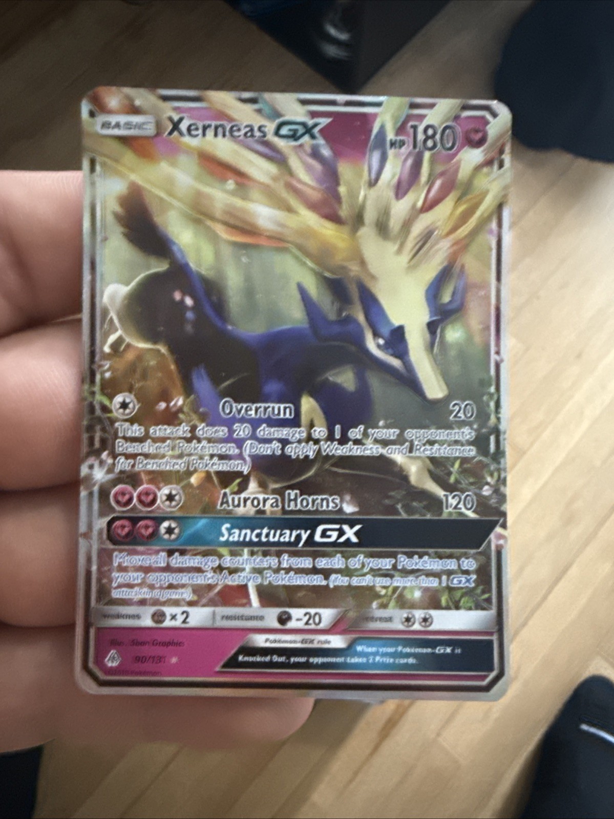 Pokemon - Xerneas GX - 90/131 - Ultra Rare - Sun & Moon Forbidden Light - Lp