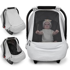 Baby Car Seat Cover,Sunproof Car Seat Canopy Babies Extra Large Mesh Window Baby
