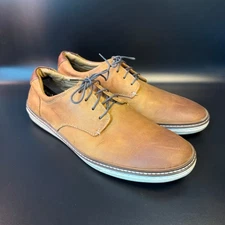 Johnston & Murphy Leather Oxfords Casual Dress Shoes Lace Up Brown 11M