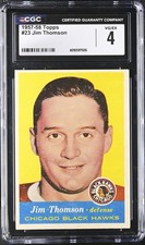 1957-58 Topps #23 Jim Thomson Chicago Blackhawks - CGC 4 VG/Ex 