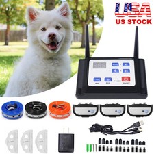 Wireless Electric Dog Fence Pet Containment System Shock Collar For 1/2/3Dogs US