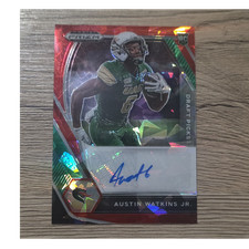 2021 Panini Prizm Draft Austin Watkins Jr. Red Ice Auto Rookie DPA-AWA