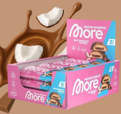 More Nutrition - Satisbites - Milk Chocolate Coconut - 12 x 2 x 25 g