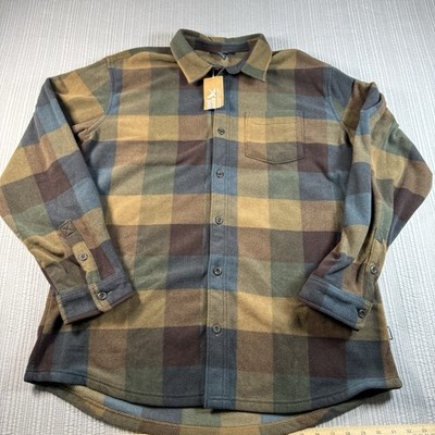 Eddie Bauer Shirt Quest Fleece Mens XLT  Gorpcore Cabin Core Rugged Casual NWT