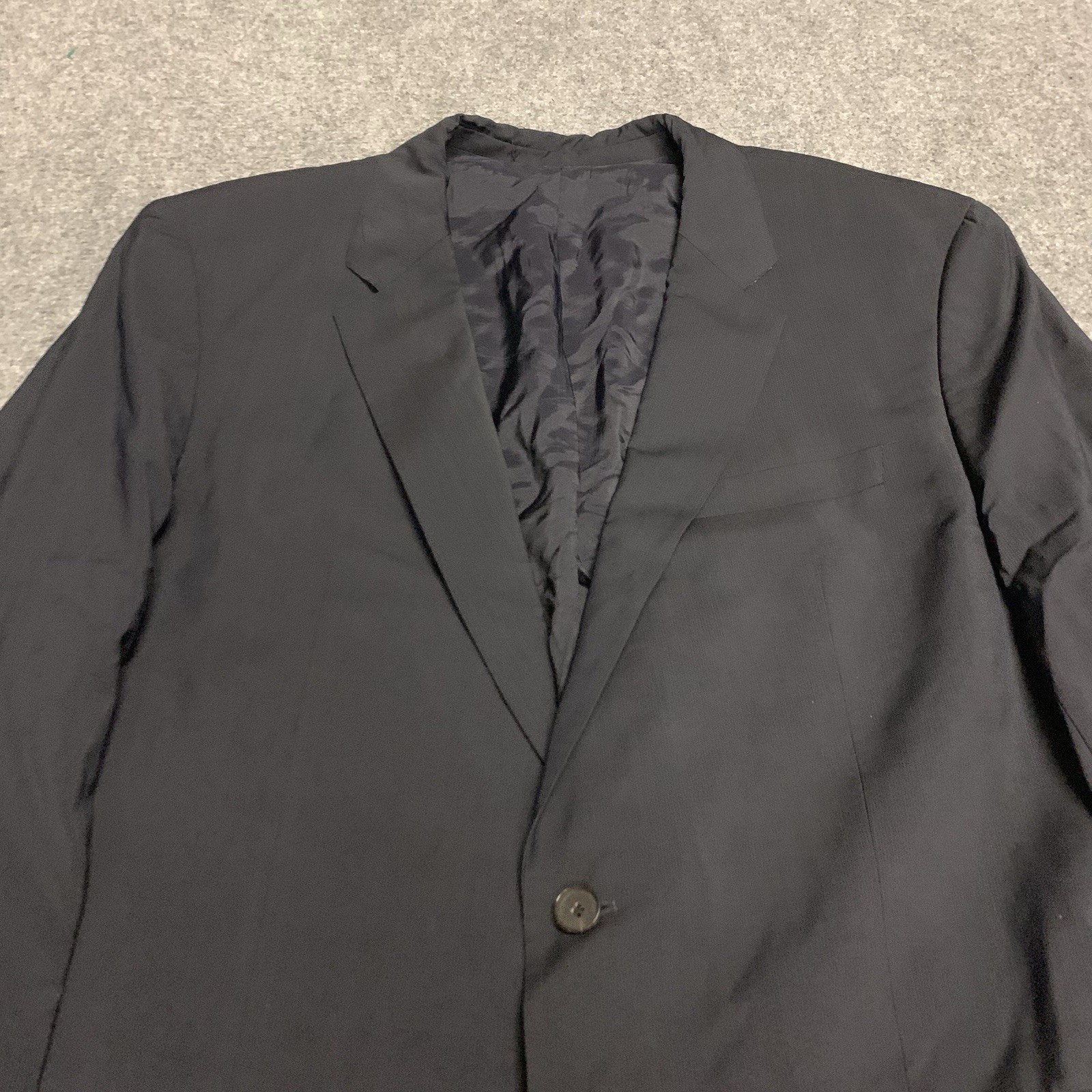 Hugo Boss Men's Black 100% Virgin Wool Blazer Suit Size 46R
