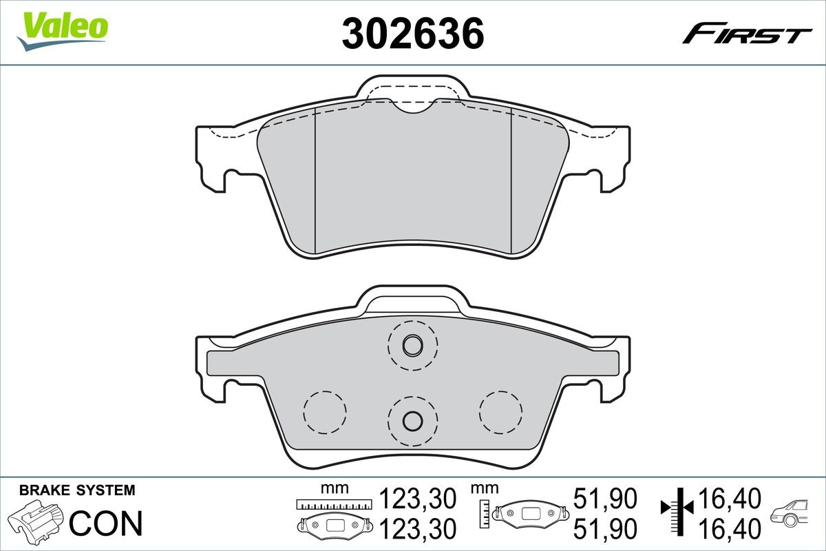 Fits VALEO 302636 BRAKE PADS FIRST   ⭐UK Stock⭐
