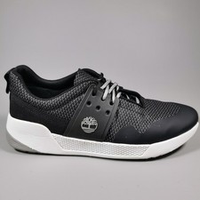 Timberland Womens UK6.5 Black White Leather Kiri Up Trainers Casual Shoes