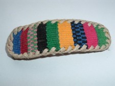 VINTAGE SOUTHWEST HAND MADE WOOD AND LEATHER HAIR BARRETTE 4"