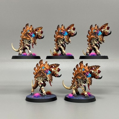5 TYRANID Warhammer 40K bemalte Kokoskrabbe Tyranids Brut-Squad
