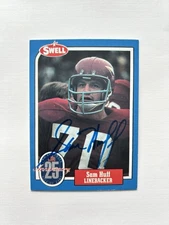 1988 Swell New York Giants All Pro NFL HOF LB Sam Huff (D2021) Autographed Card