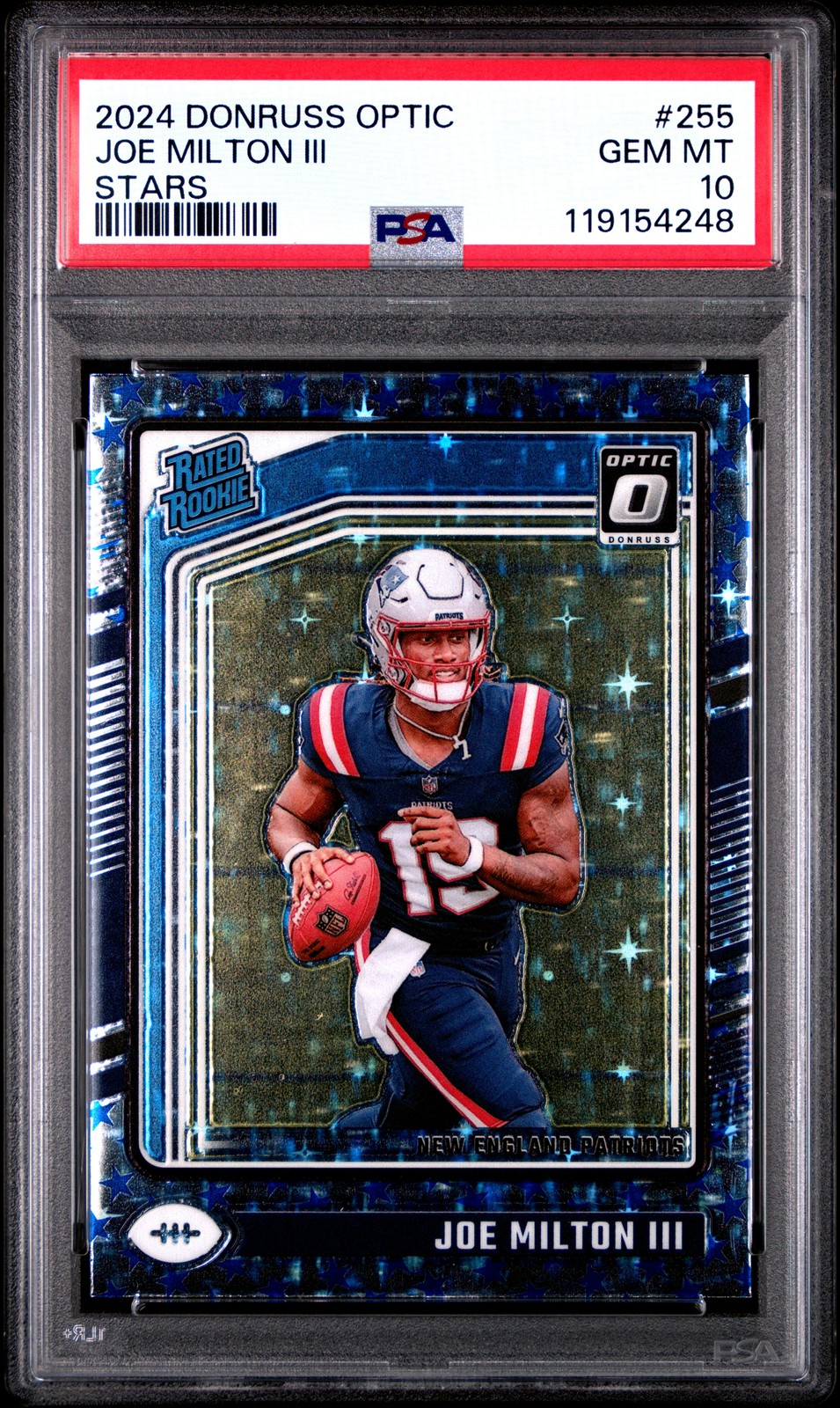 2024 Panini Donruss Optic Joe Milton III #255 Stars PSA 10