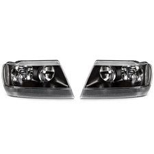 Headlights Assembly Fit For Jeep Grand Cherokee 99-04 Black Housing L R Headlights Assembly Fit For Jeep Grand Cherokee 99-04 Black Housing L R