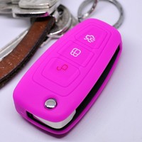 Auto SchlüSsel Schutz HüLle Pink FüR Ford Mondeo Focus S-Max Fiesta Transit