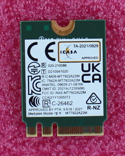 5W10V25826 - Lenovo ThinkPad Wireless Card - MT7922A22M