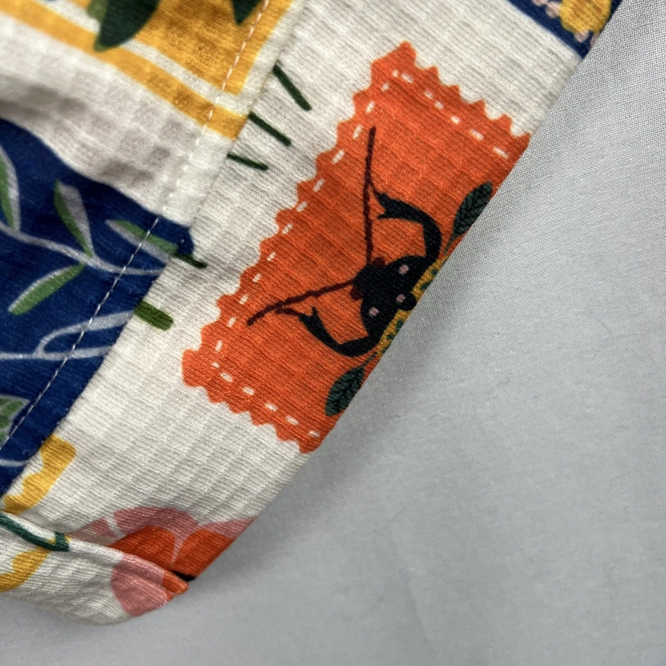 World Market Robe Long Sleeve Kimono Floral Tie OS One Size Waffle Knit New - Image 2 of 4