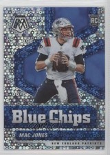 2021 Panini Mosaic Blue Chips No Huddle Silver Prizm Mac Jones #5 3c5