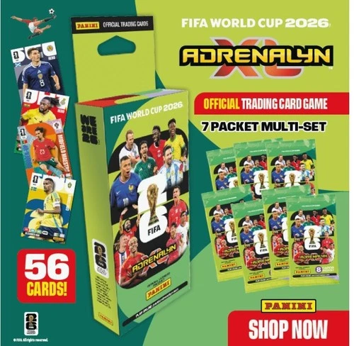 2026 Panini Adrenalyn FIFA World Cup Eco Blaster (60 Cards +4 Limited Edition)